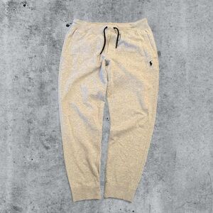 Polo Ralph Lauren Knit Tech Fleece Gray Jogger Sweat Pant Size L Performance USA
